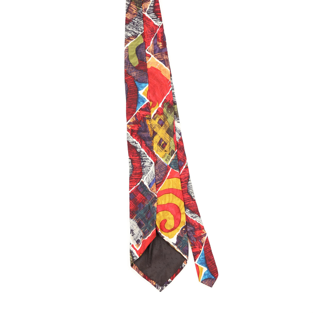Back of Vintage 1990's Abstract Patterned Tie