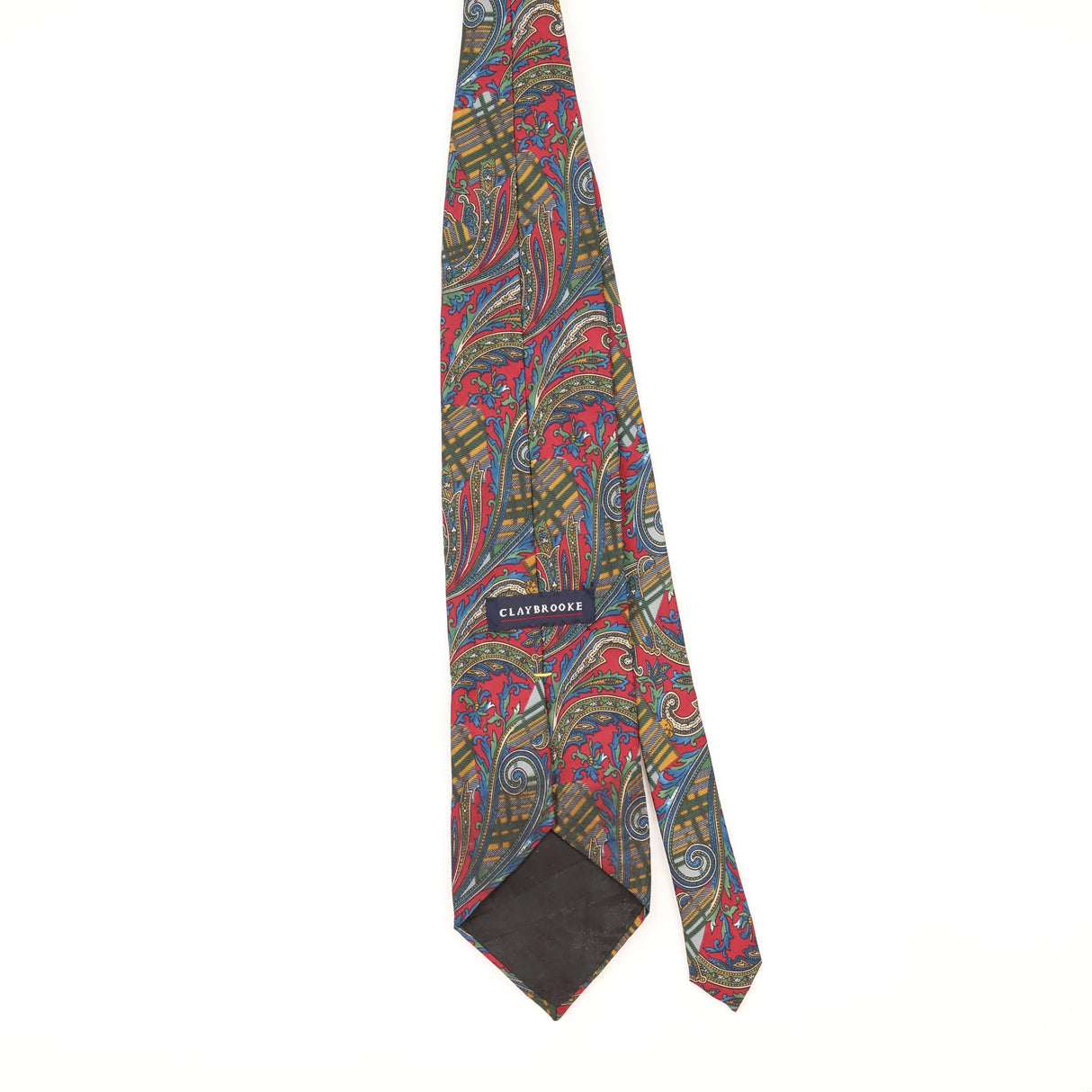 Back of Vintage 1990's Claybrooke Abstract Patterned Tie