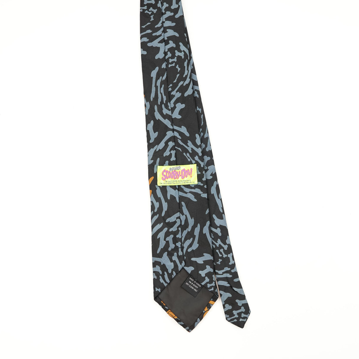 Back Back of Vintage 1990's Scooby Doo Cartoon Patterned Tie