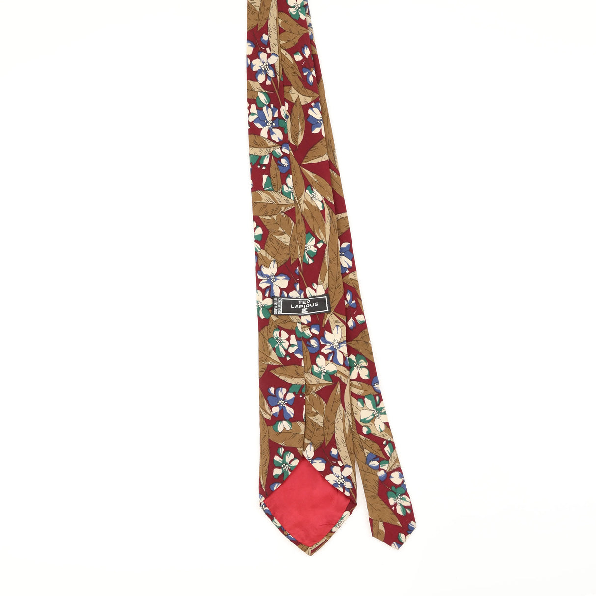 Back of Vintage 1980's Ted Lapidus Geometric Patterned Tie