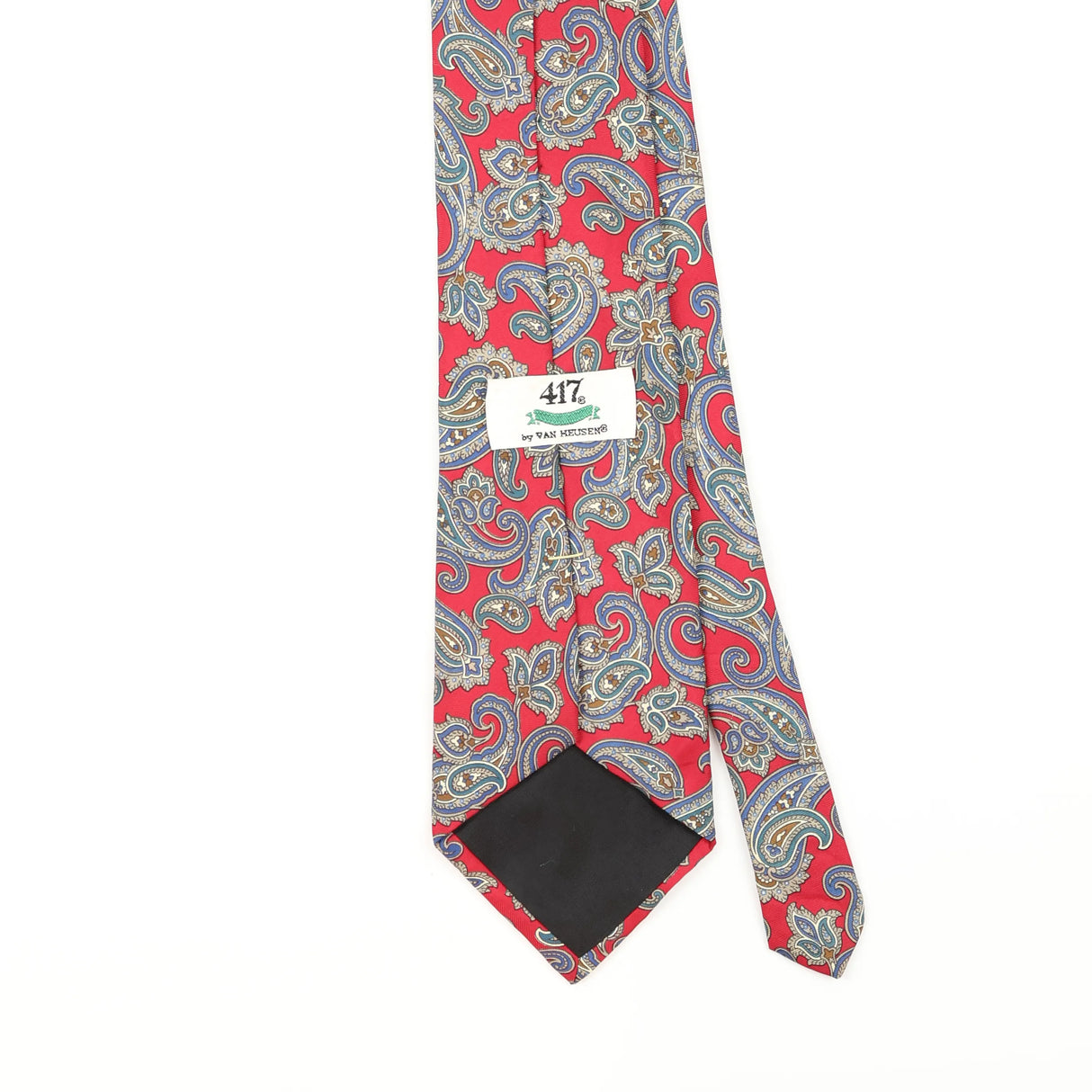 Back Detail of Vintage Van Heusen Paisley Patterned Tie