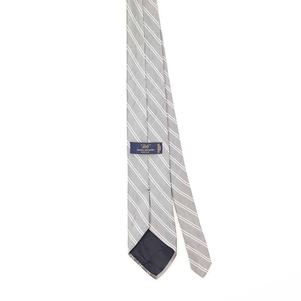 Back Back of Vintage 1990's Brooks Brothers Striped Patterned Tie