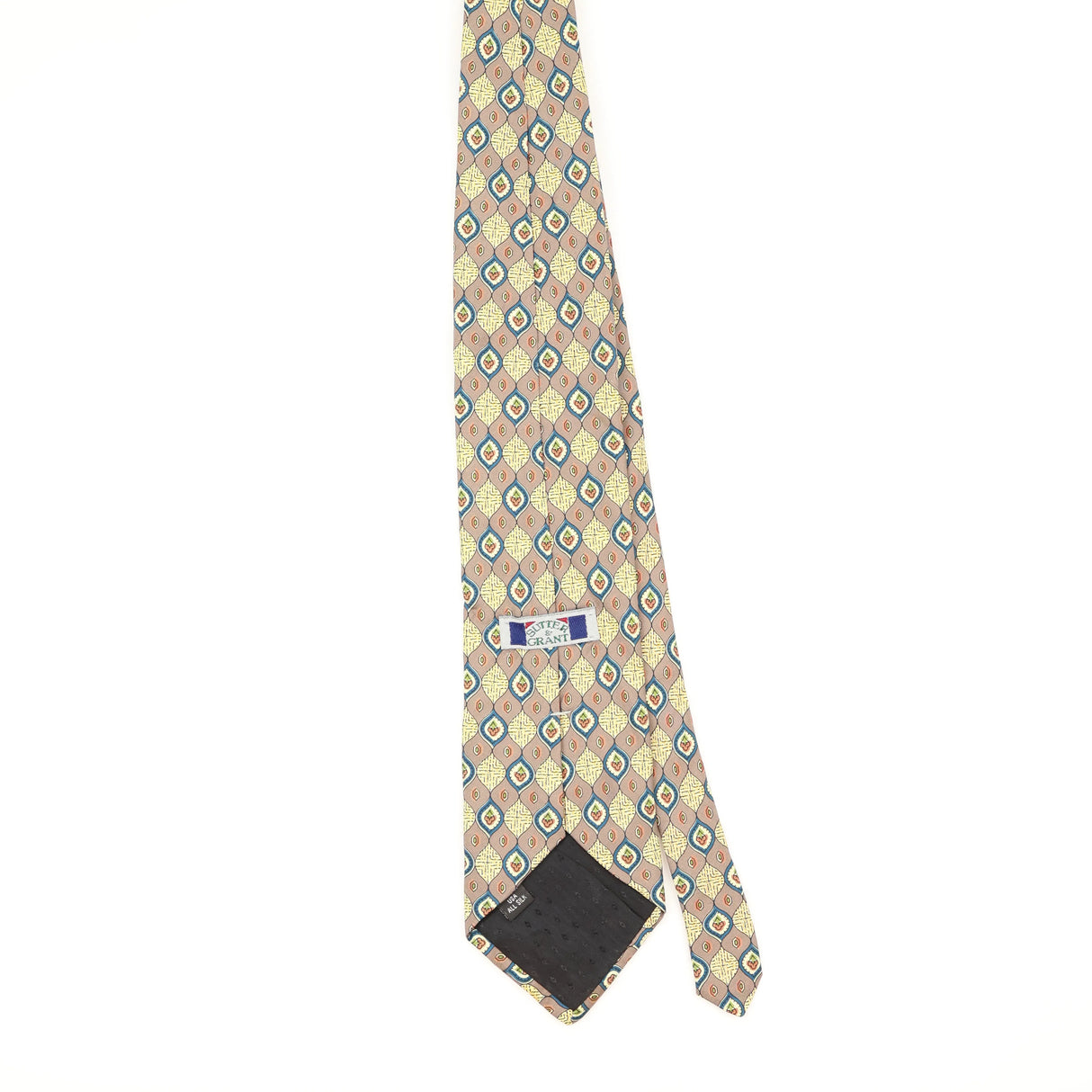 Back of Vintage 1990's Geometric Patterned Tie