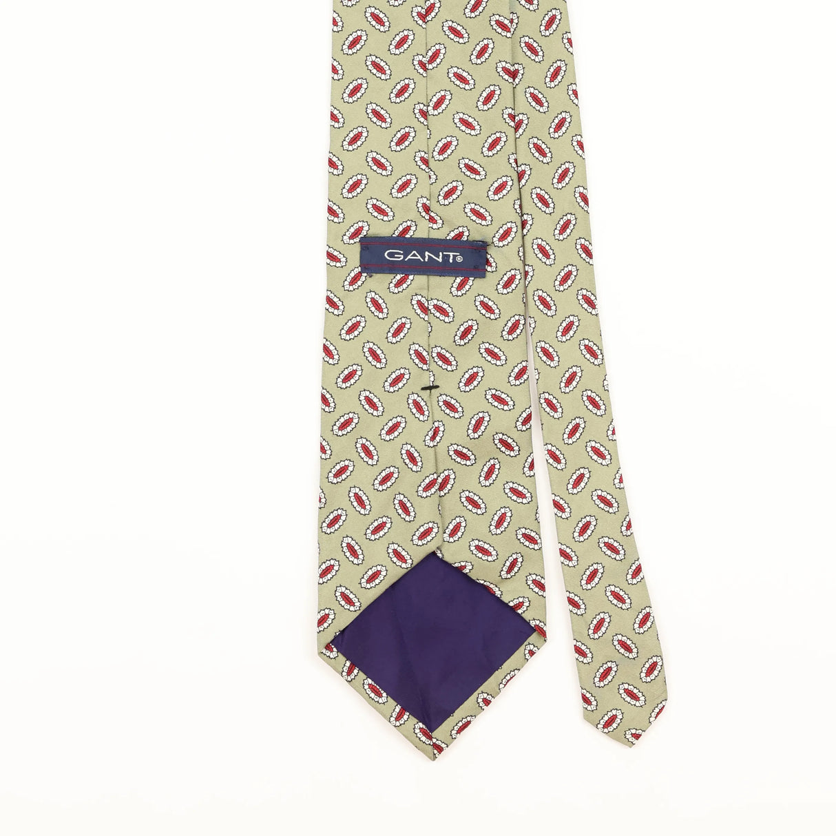 Back Detail of Vintage Gant Geometric Patterned Tie