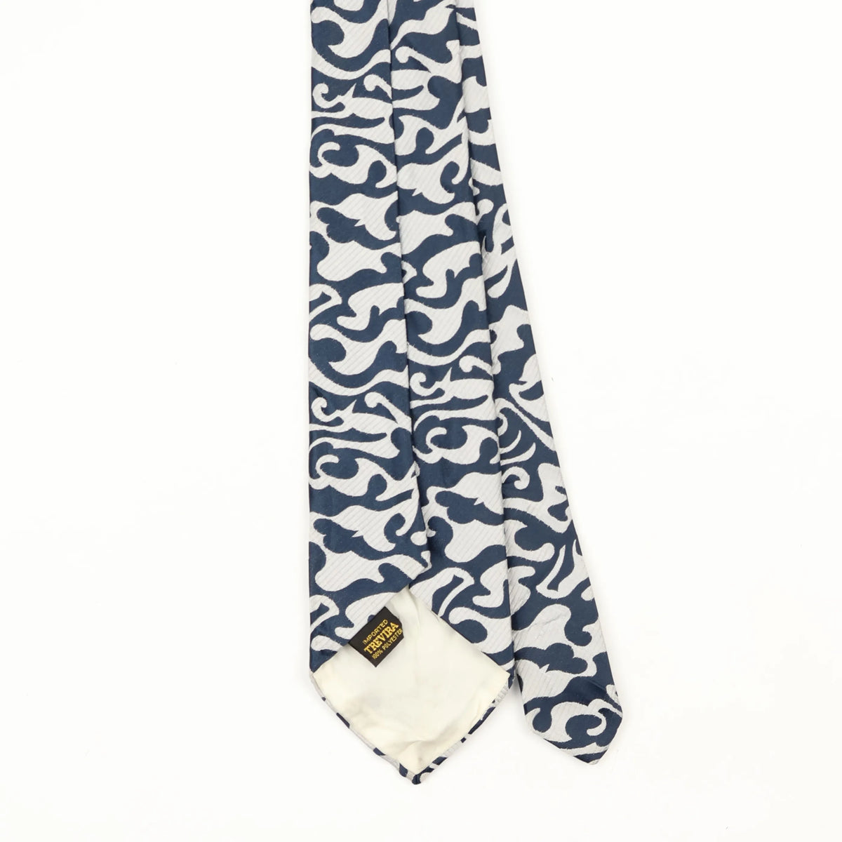 Back Back Detail of Vintage 1980's Trevira Abstract Patterned Tie
