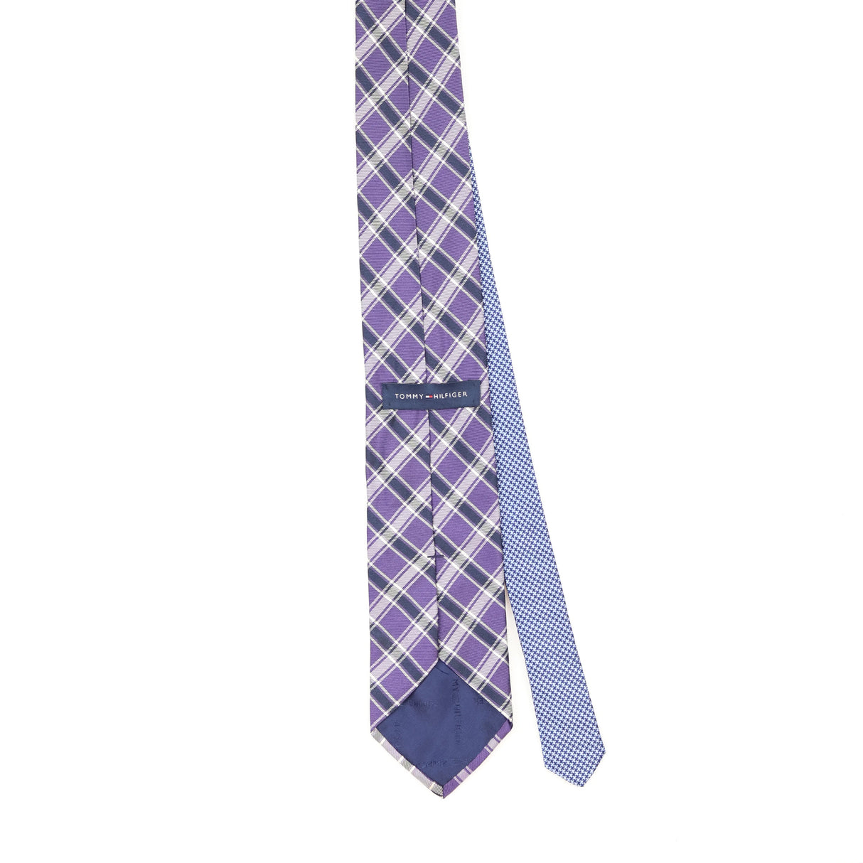 Back Back of Vintage 1990's Tommy Hilfiger Check Patterned Tie