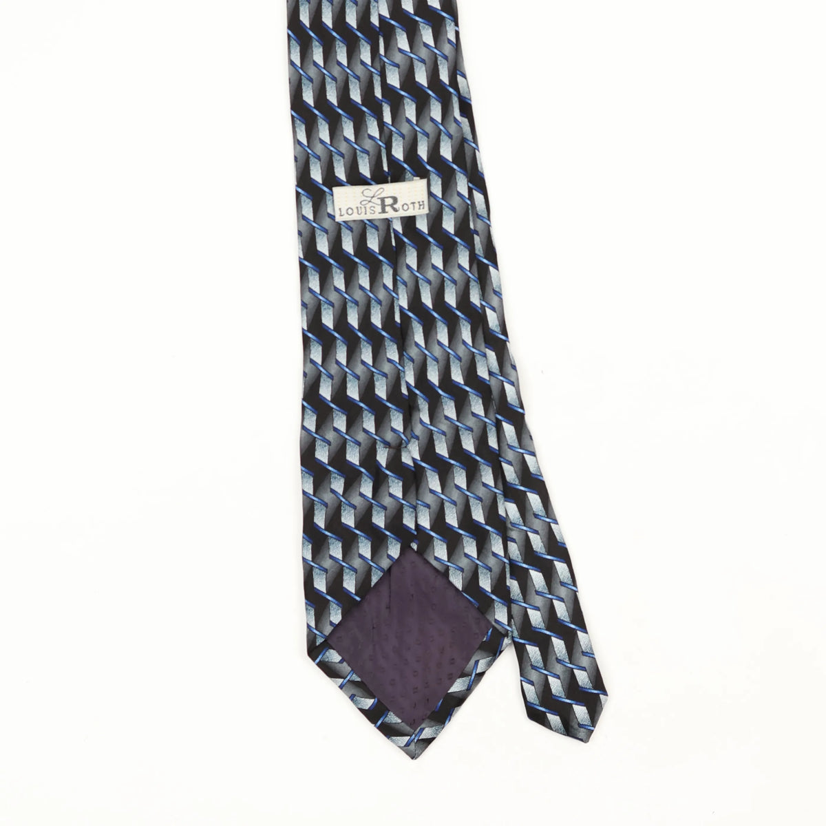Back Back Detail of Vintage 1990's Geometric Patterned Tie