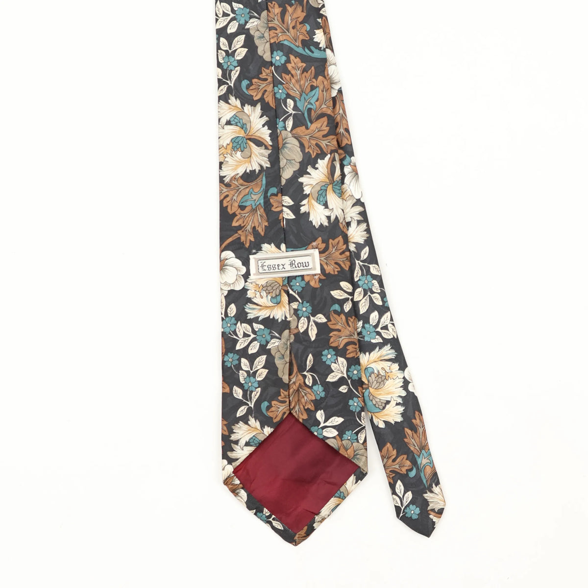 Back Back Detail of Vintage 1990's Floral Patterned Tie