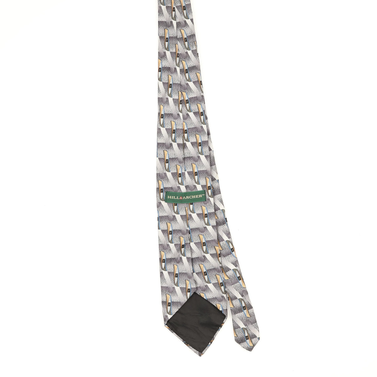 Back Back of Vintage 1990's Geometric Patterned Tie