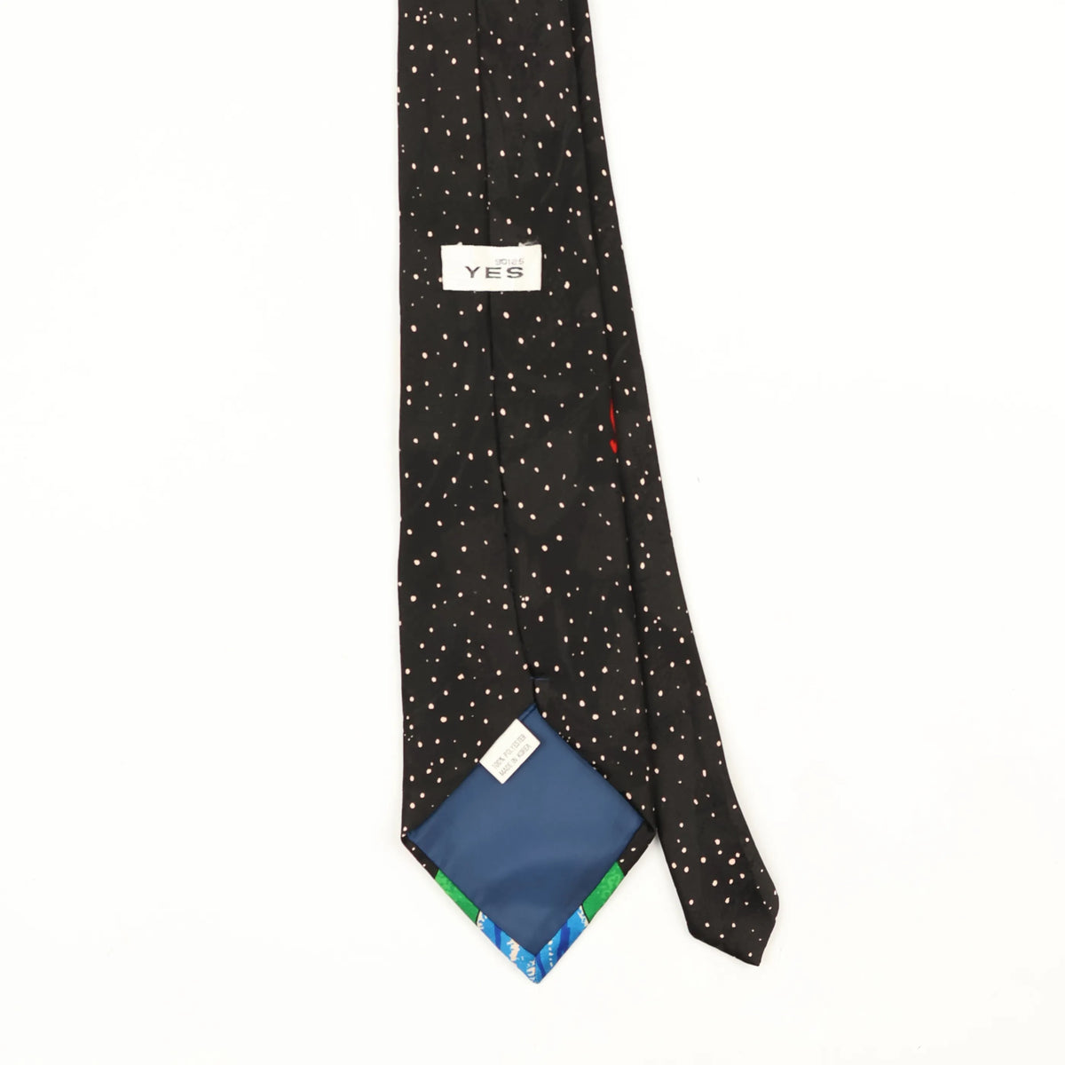 Back Back Detail of Vintage Supertaz Cartoon Patterned Tie