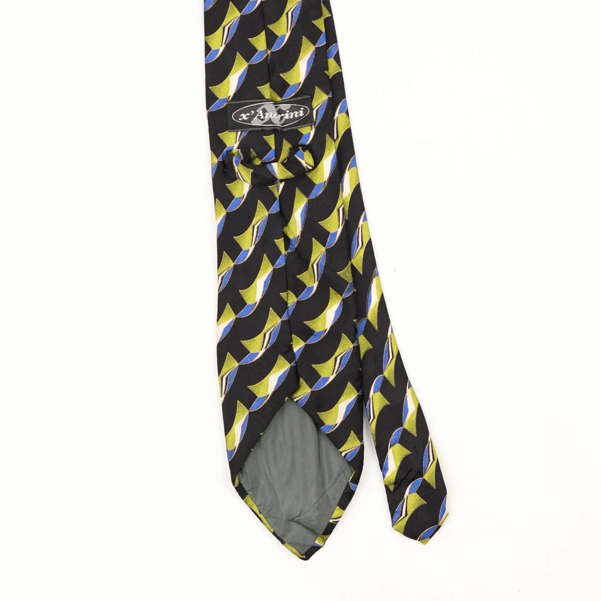Back Back Detail of Vintage 1990's Geometric Patterned Tie