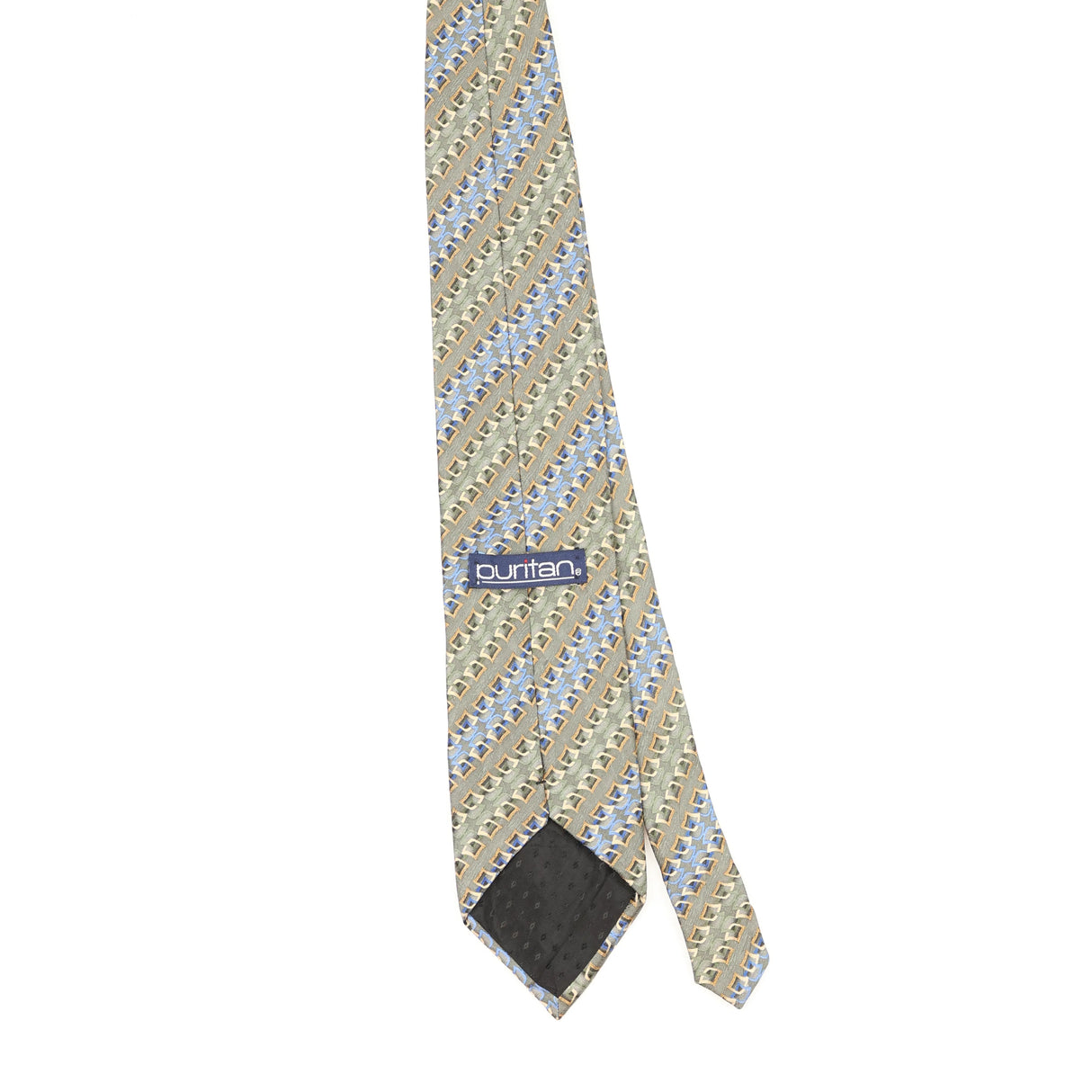 Back Back of Vintage Puritan Geometric Patterned Tie