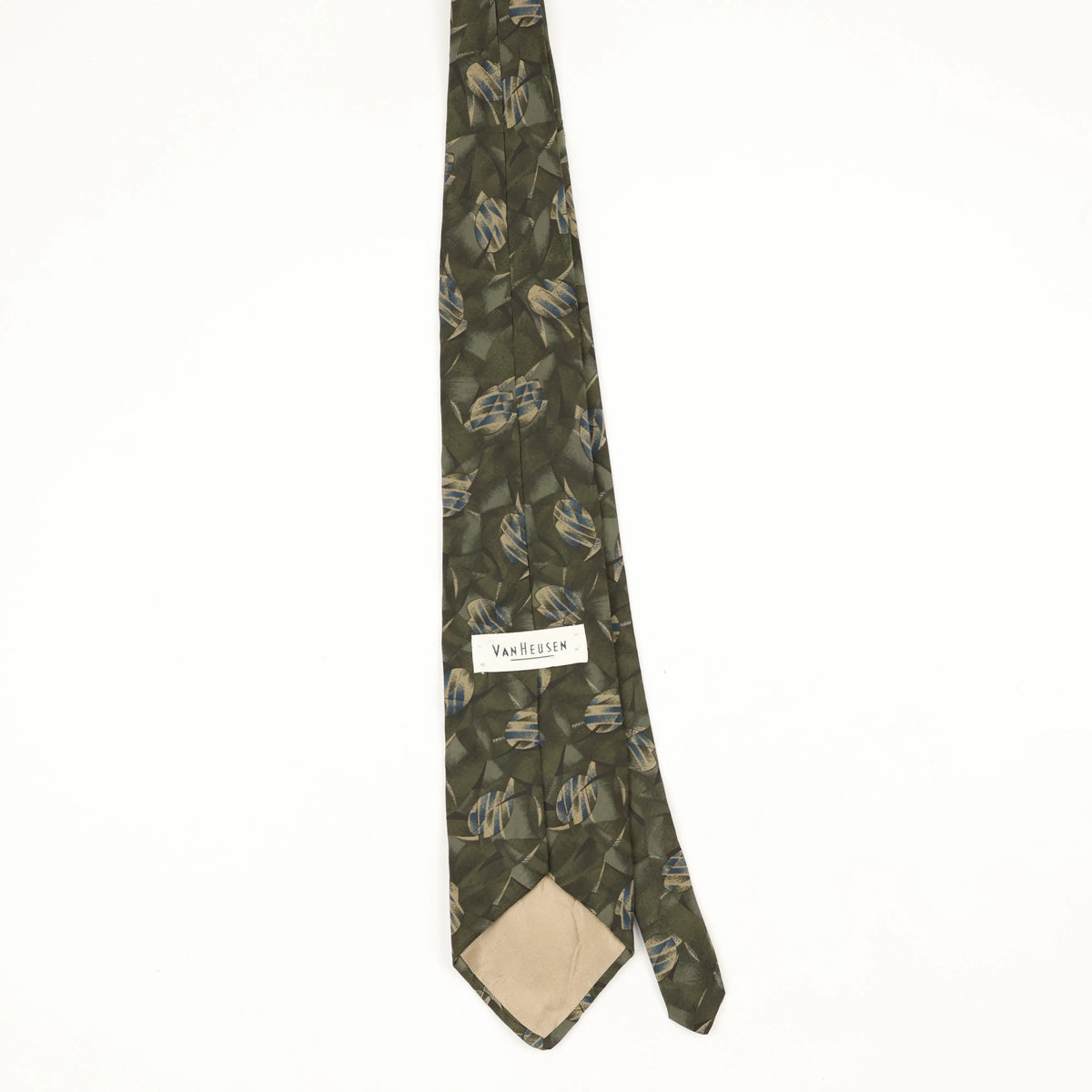 Back Back of Vintage 1990's Van Heusen Abstract Patterned Tie