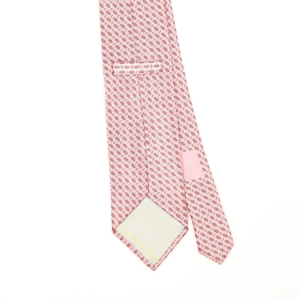 Back Back Detail of Vintage 1990's Ermenegildo Zegna Geometric Patterned Tie