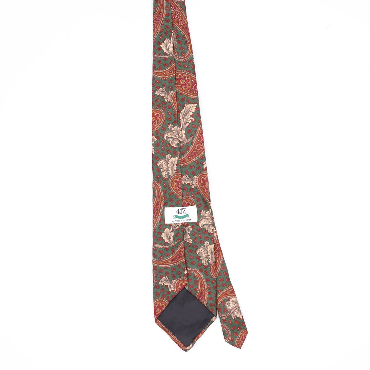 Back Back of Vintage 1990's Paisley Patterned Tie