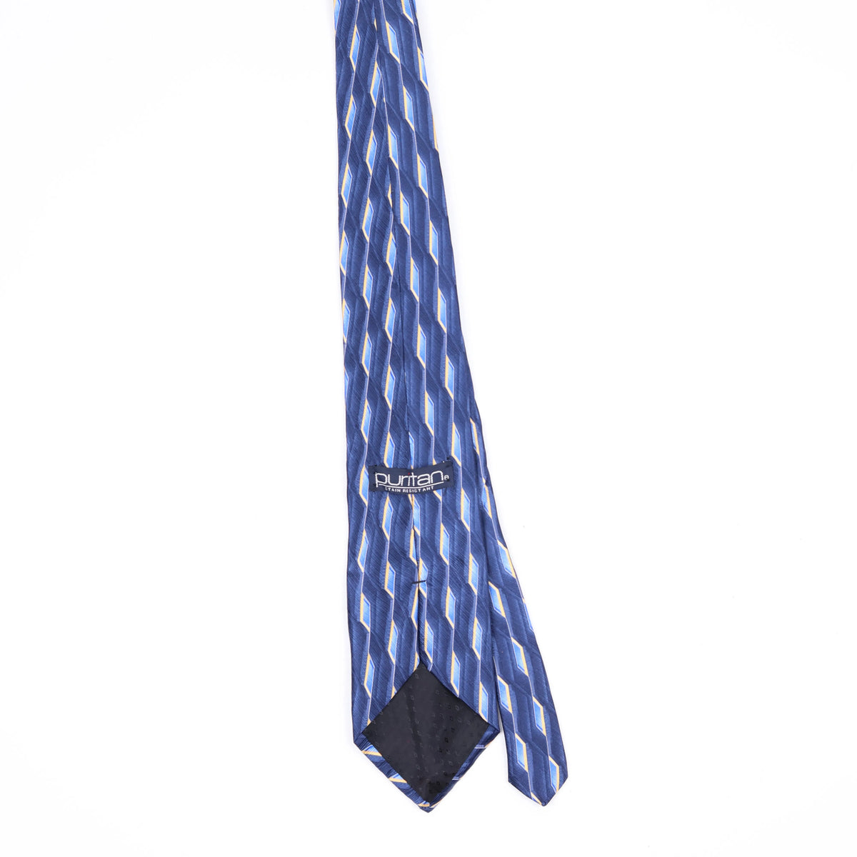 Back Back of Vintage 1990's Puritan Geometric Patterned Tie