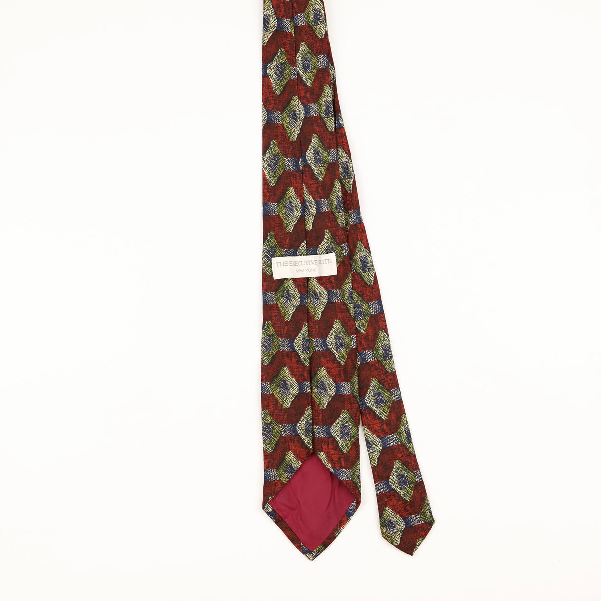 Back of Vintage 1990's Geometric Patterned Tie