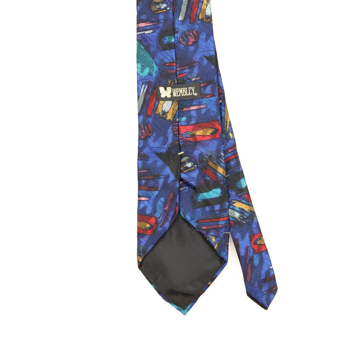 Back Back Detail of Vintage 1990's Wembley Abstract Patterned Tie