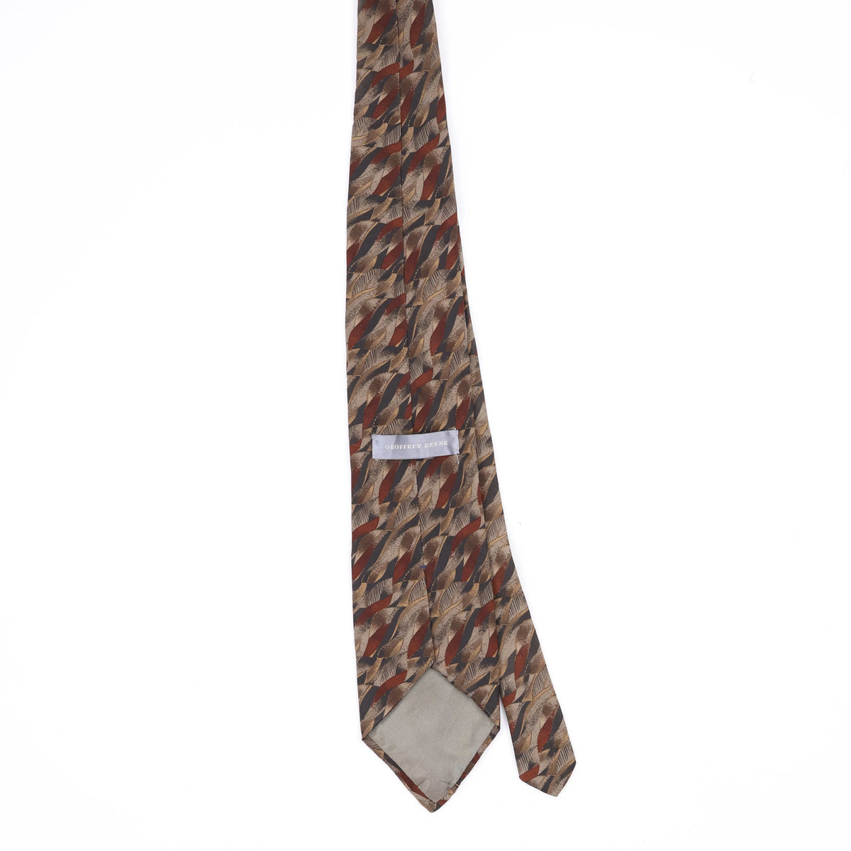 Back Back of Vintage 1990's Geoffrey Beene Abstract Patterned Tie