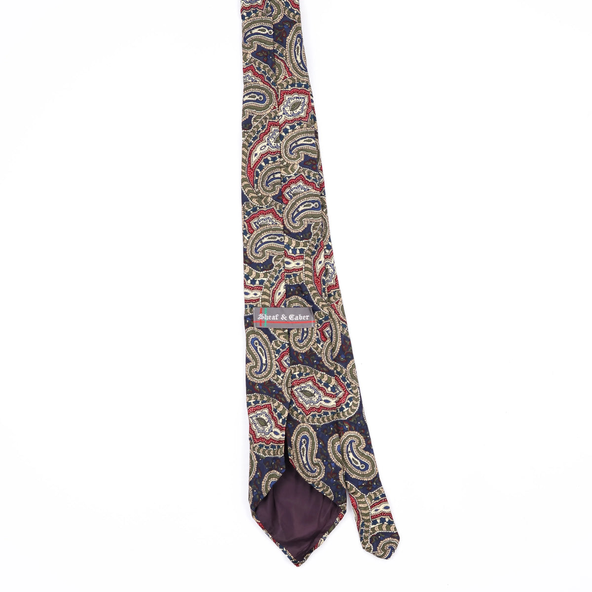 Back Back of Vintage 1990's Paisley Patterned Tie