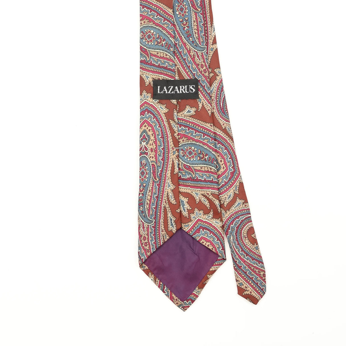 Back Back Detail of Vintage 1990's Paisley Patterned Tie