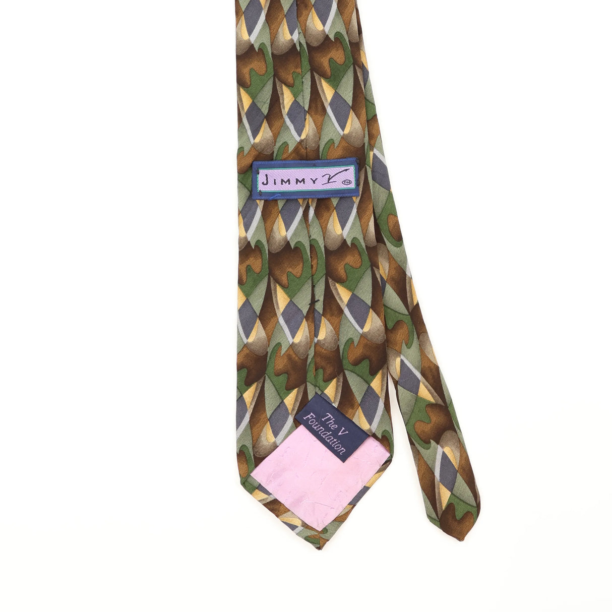 Back Detail of Vintage 1990's Stonehenge Geometric Patterned Tie