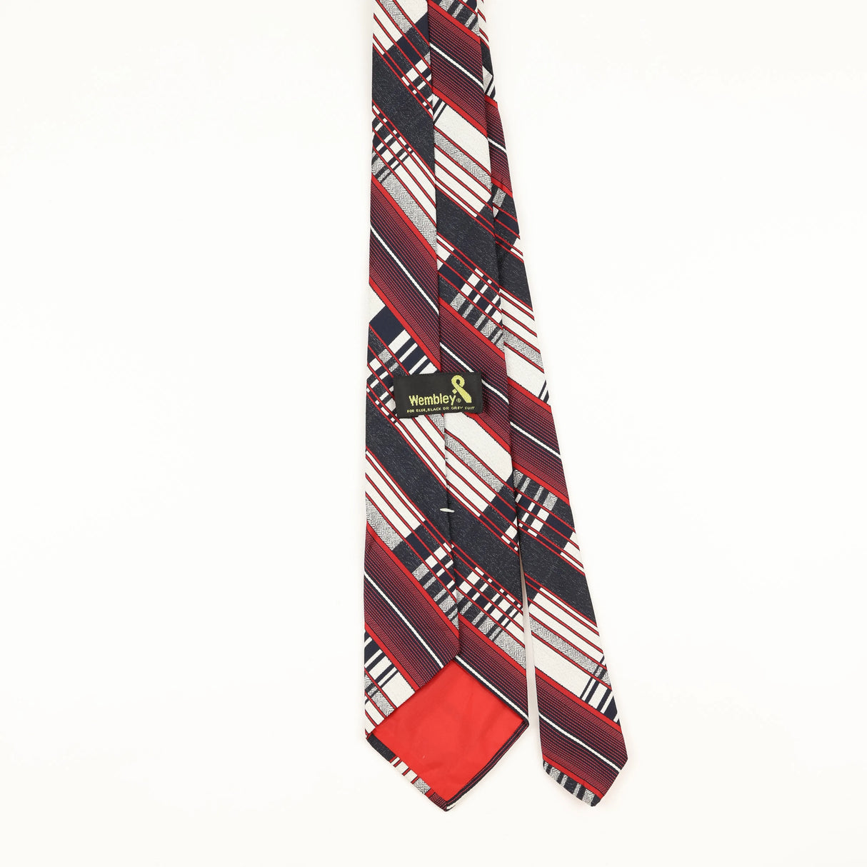 Back of Vintage 1980's Wembley Geometric Patterned Tie