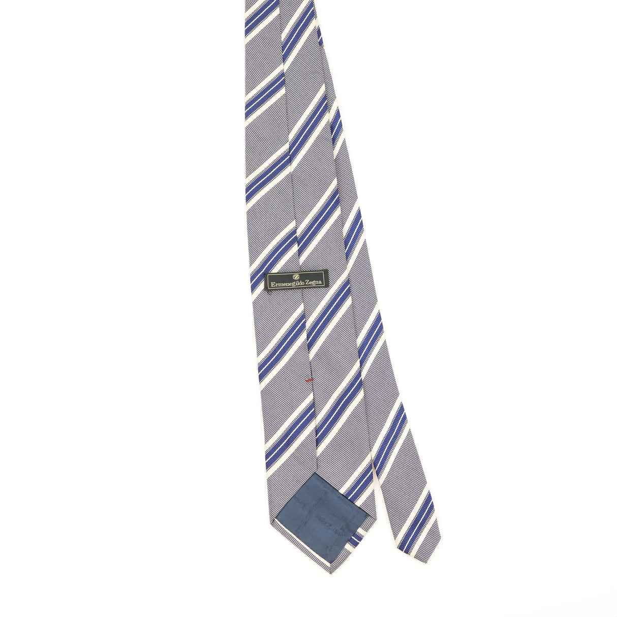 Back of Vintage 1990's Ermenegildo Zegna Striped Patterned Tie