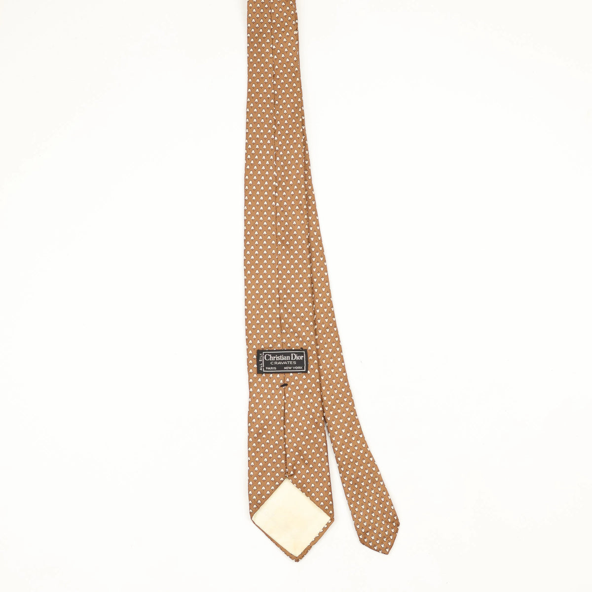 Back Back of Vintage 1990's Christian Dior Geometric Patterned Tie