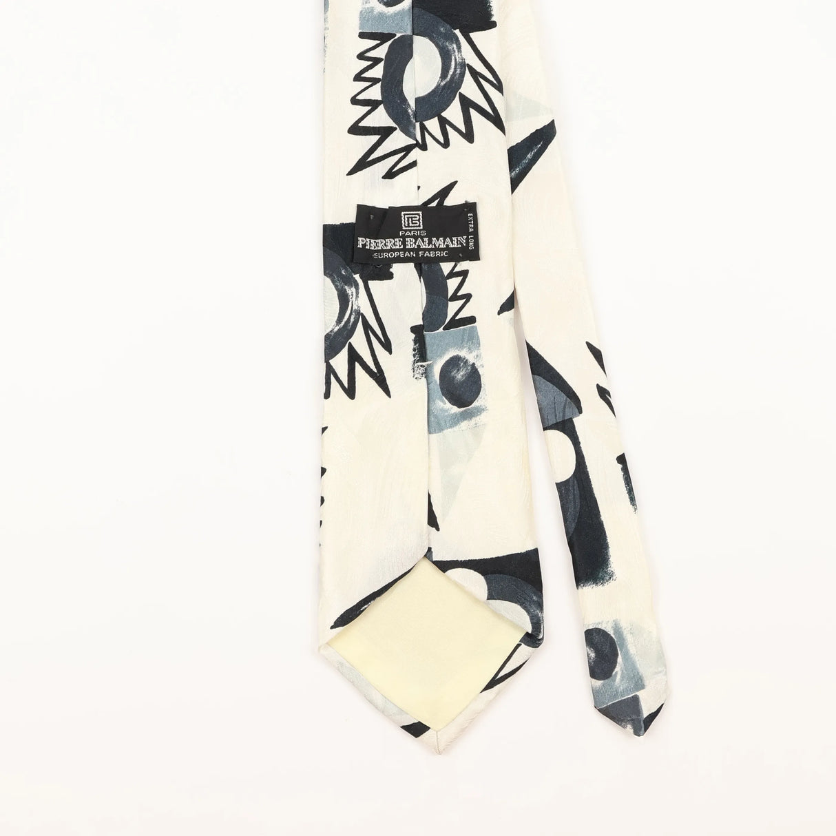 Back Detail of Vintage 1990's Pierre Balmain Abstract Patterned Tie