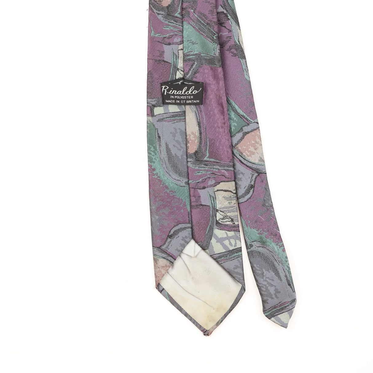 Back Detail of Vintage 1990's Abstract Patterned Tie