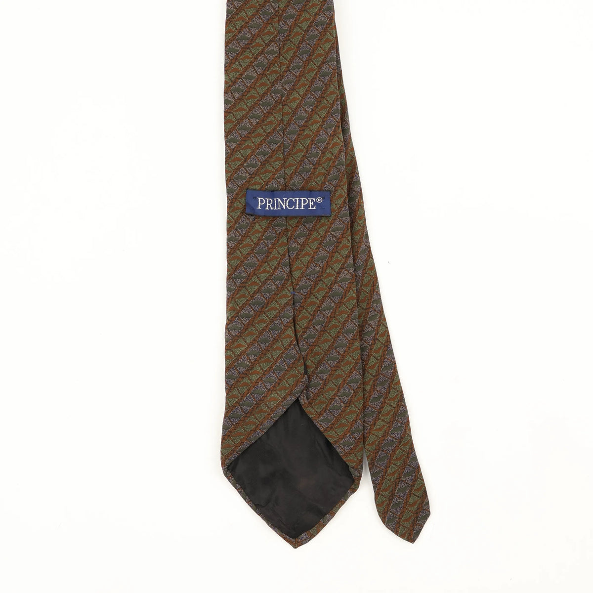 Back Back Detail of Vintage 1990's Geometric Patterned Tie