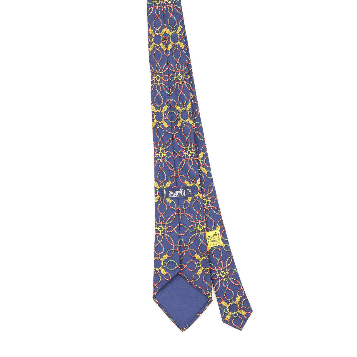 Back of Vintage 1990's Hermès Geometric Patterned Tie