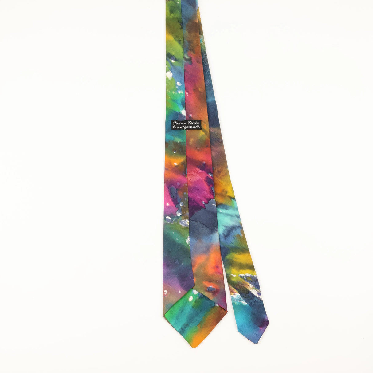 Back of Vintage 1990's Watercolour Abstract Patterned Tie