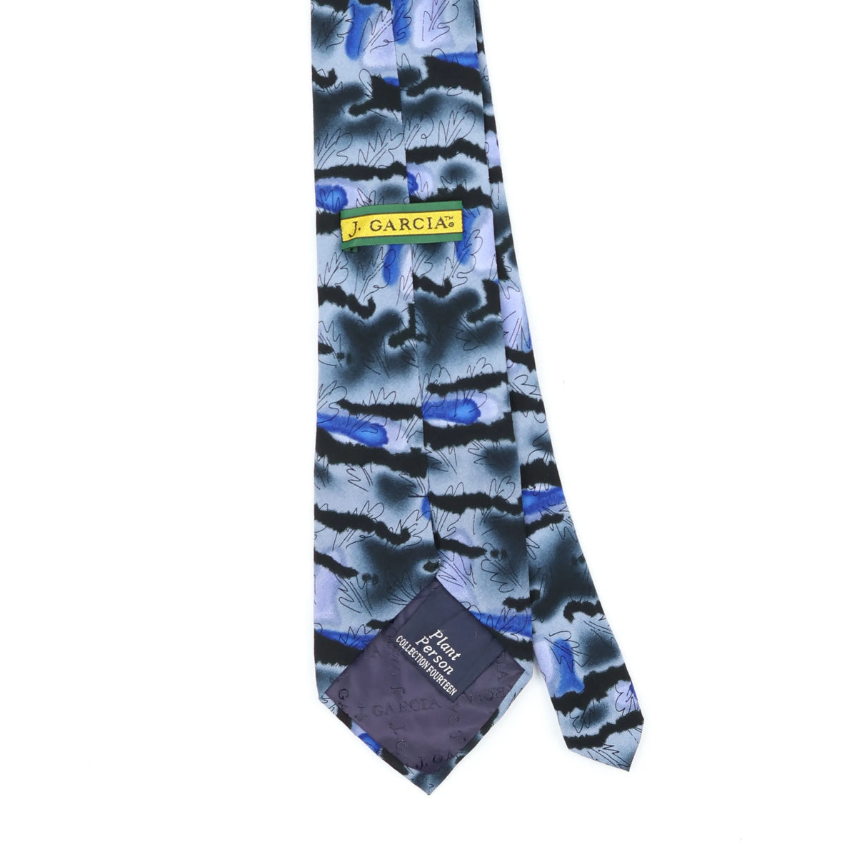 Back Back Detail of Vintage 1990's Jerry Garcia Plant Person Abstract Patterned Tie