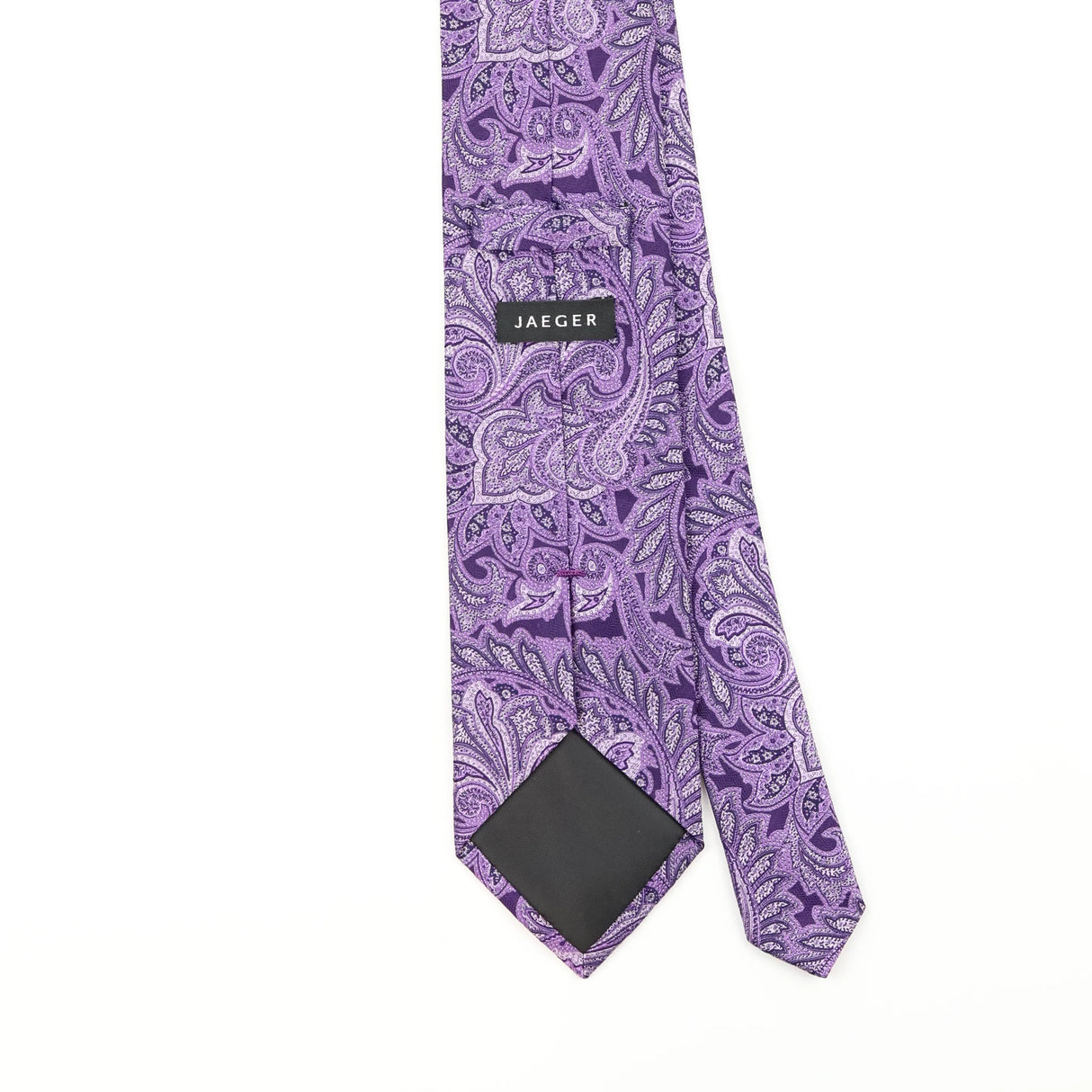 Back Detail of Vintage Jaeger Paisley Patterned Tie