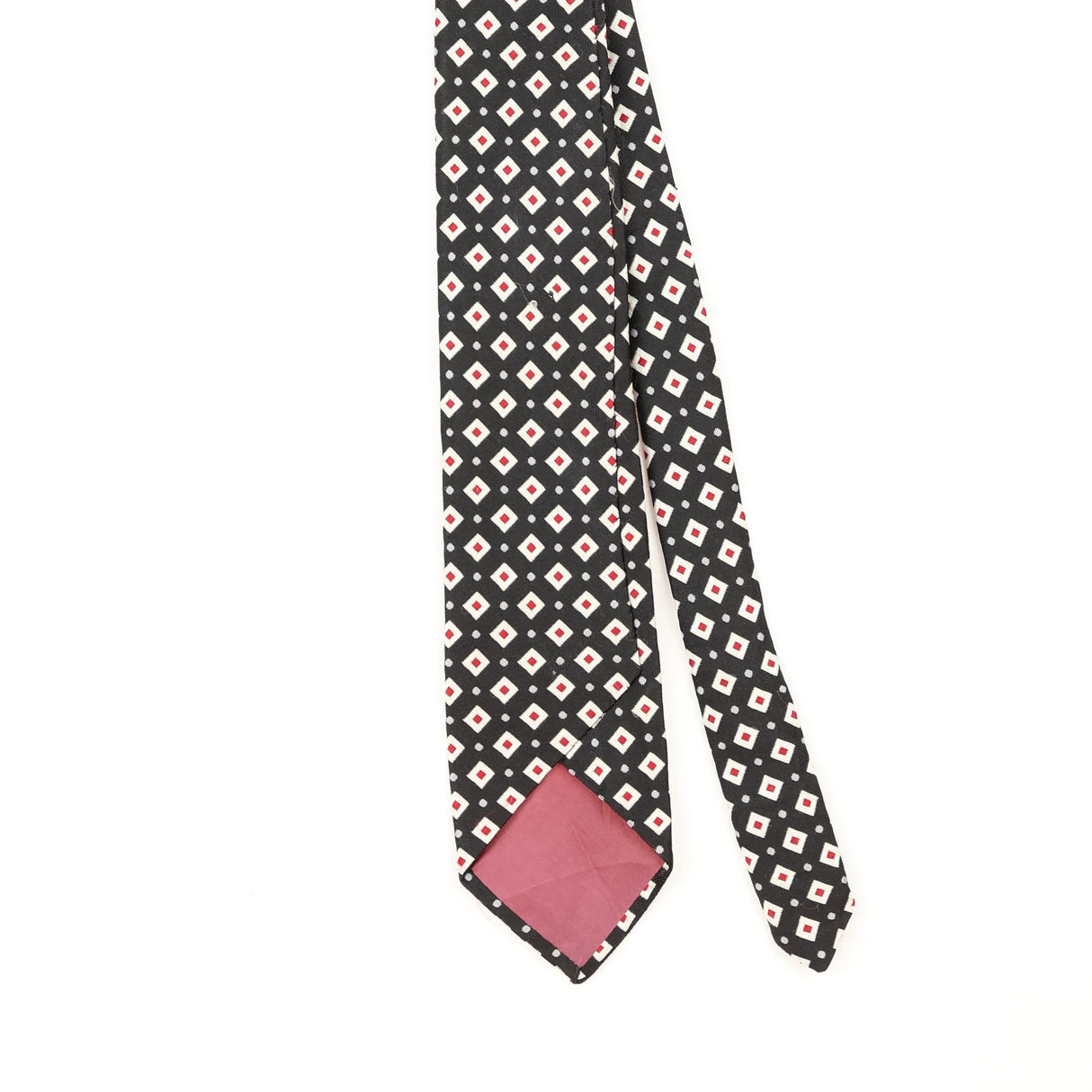 Back Detail of Vintage 1980's Geometric Patterned Tie