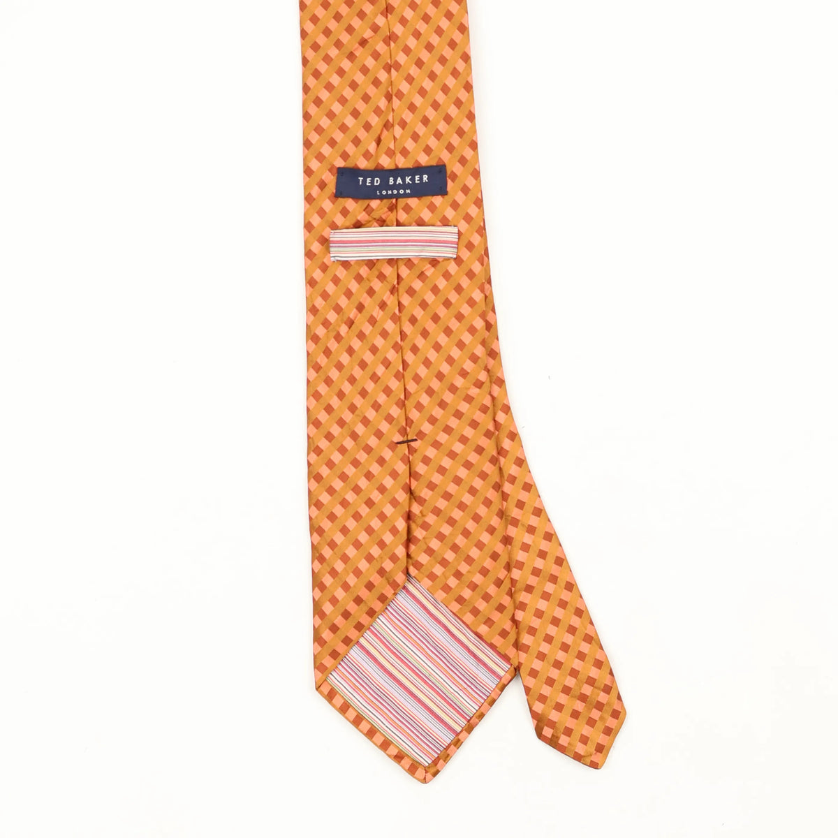 Back Back Detail of Vintage 1990's Ted Baker Geometric Patterned Tie