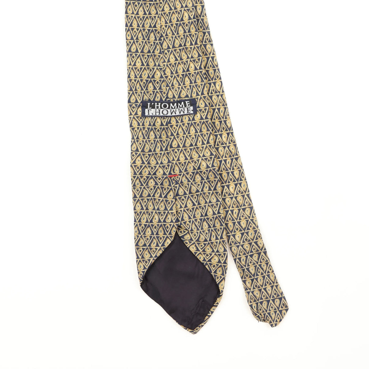Back Back Detail of Vintage 1990's Geometric Patterned Tie