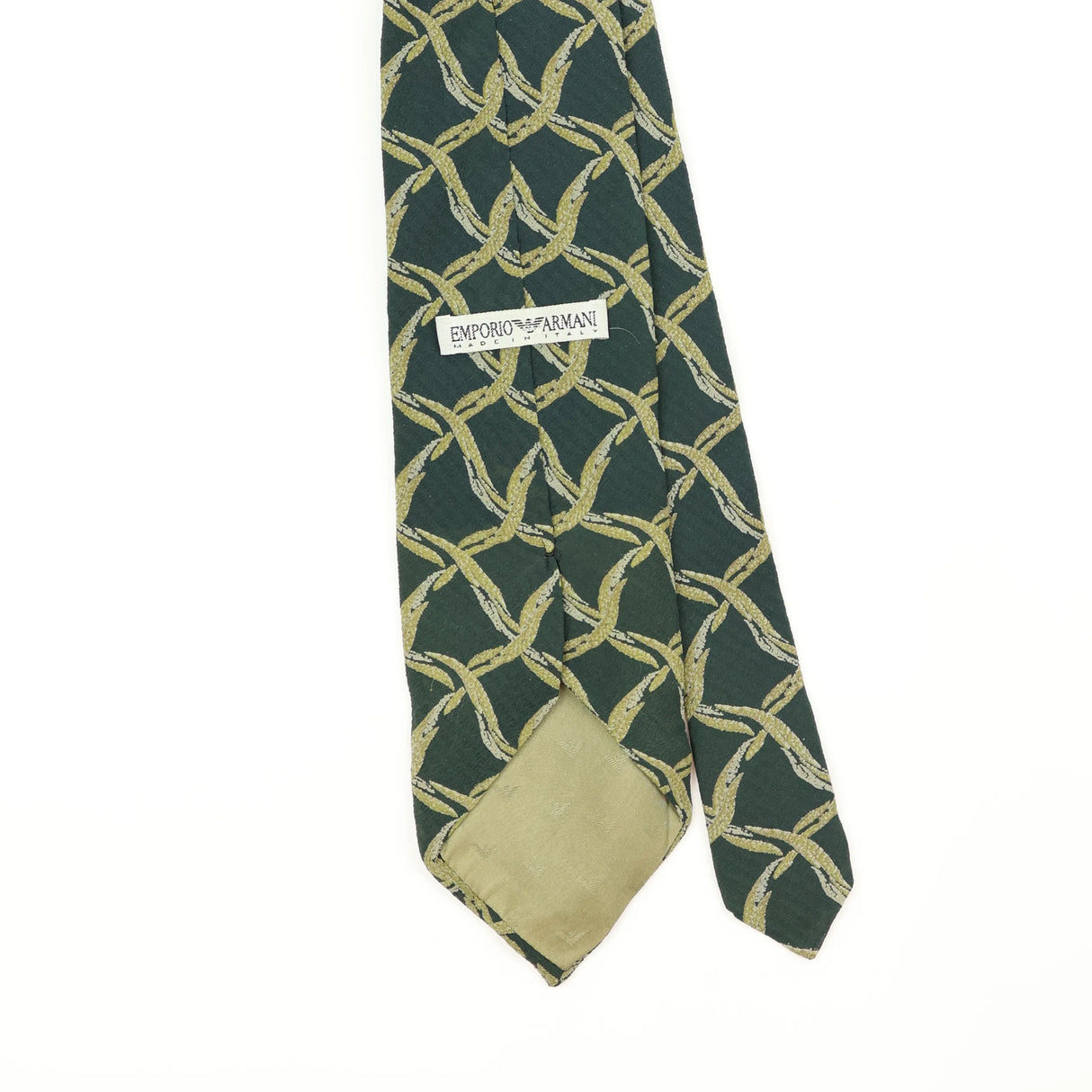 Back Back Detail of Vintage 1990's Emporio Armani Geometric Patterned Tie