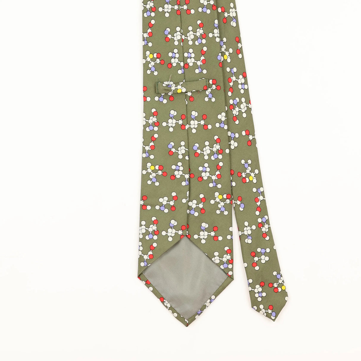 Back Detail of Vintage 1990's Science Geometric Patterned Tie