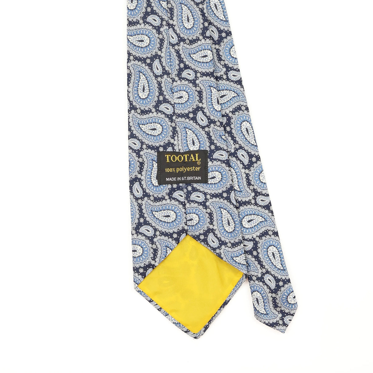 Back Back Detail of Vintage 1980's Tootal Paisley Patterned Tie