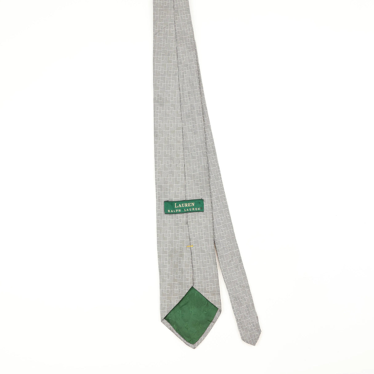 Back Back of Vintage 1990's Ralph Lauren Geometric Patterned Tie
