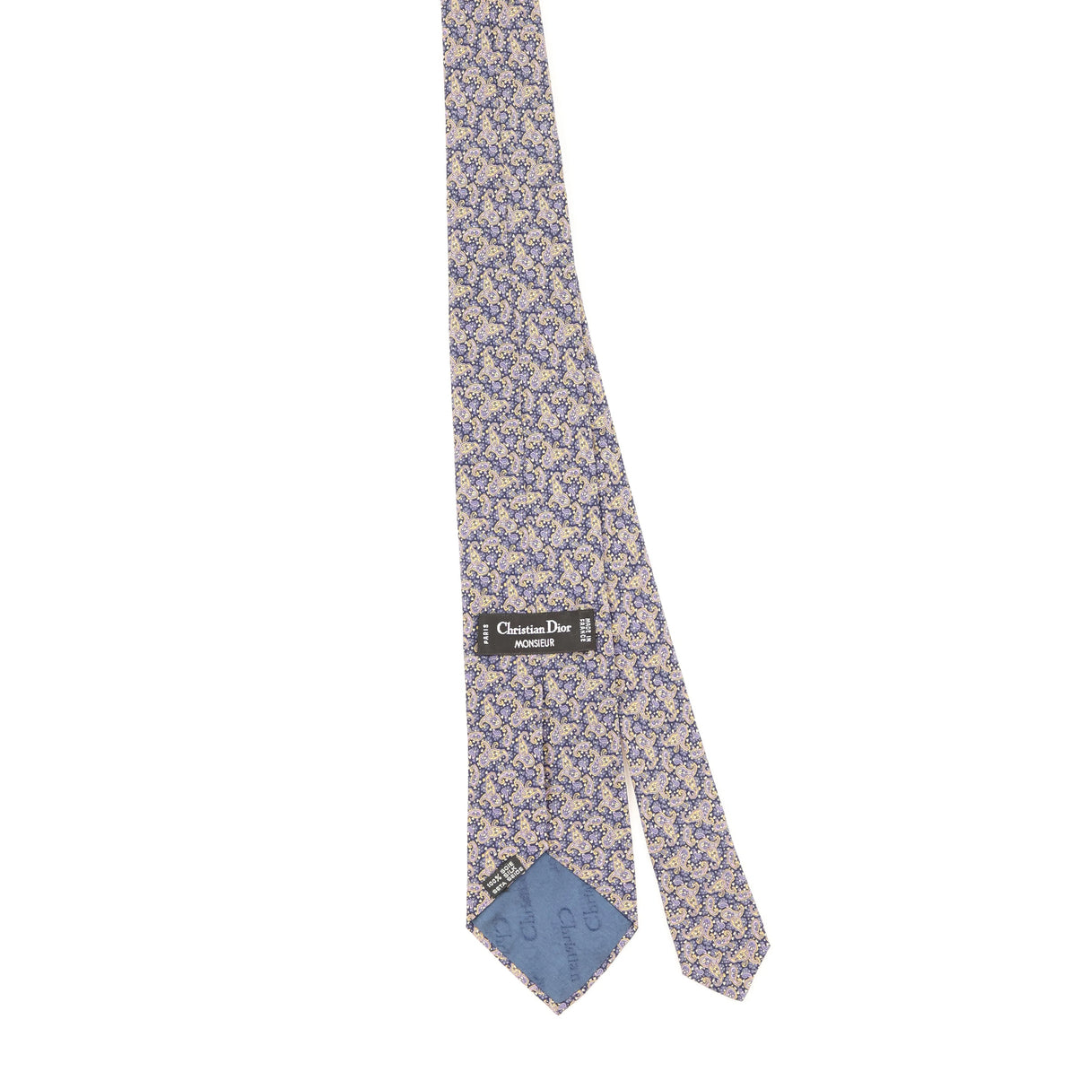 Back of Vintage 1980's Christian Dior Paisley Patterned Tie