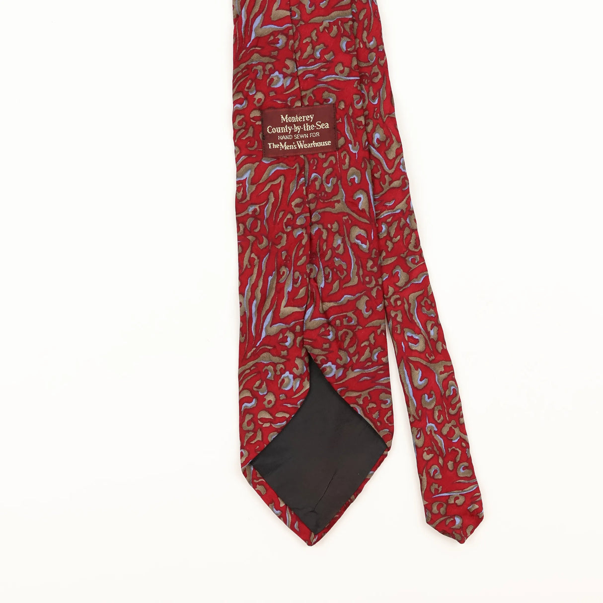 Back Detail of Vintage 1990's Abstract Patterned Tie