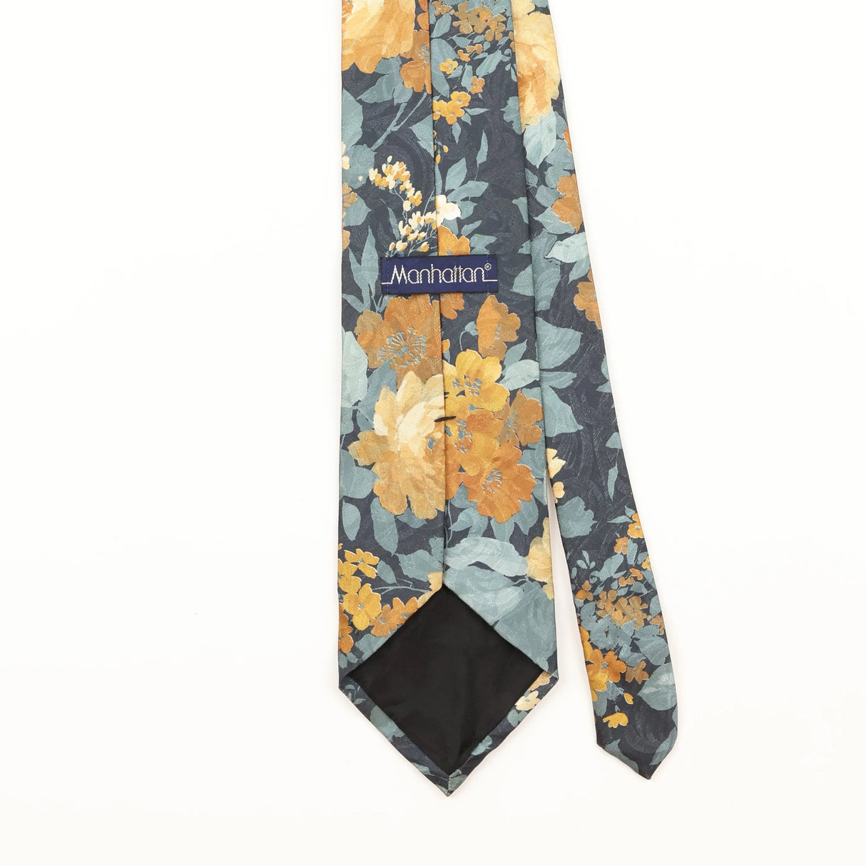 Back Detail of Vintage 1990's Manhattan Floral Patterned Tie