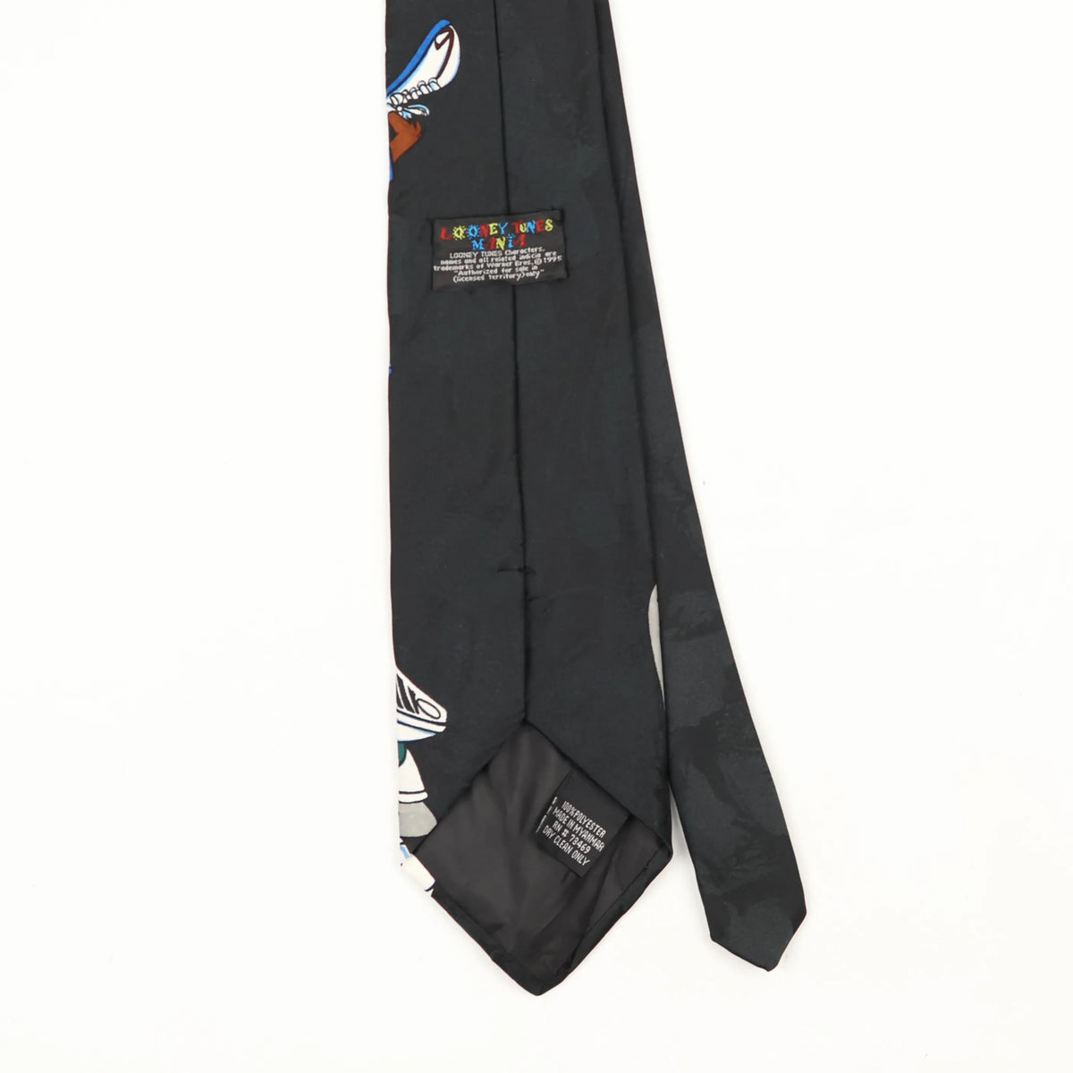 Back Back Detail of Vintage Looney Tunes Bugs Bunny Cartoon Patterned Tie