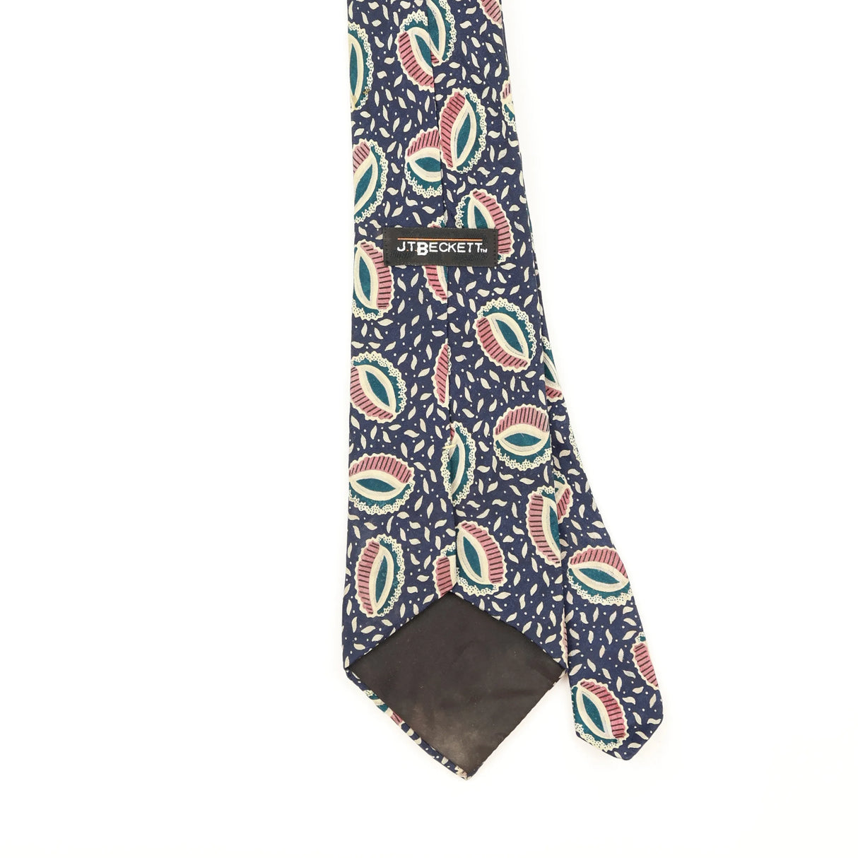 Back Detail of Vintage 1990's J.T. Beckett Geometric Patterned Tie