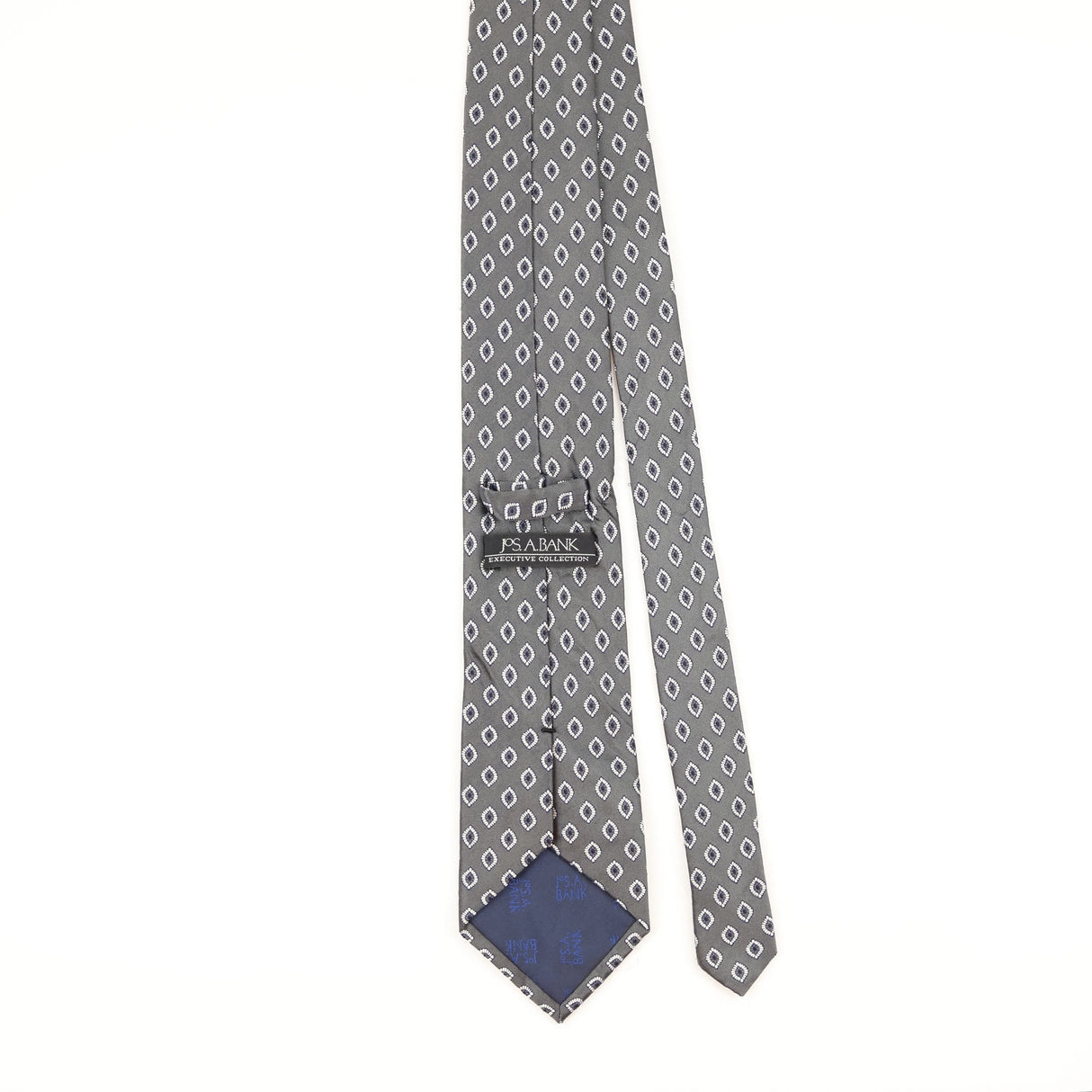 Back of Vintage 1990's Jos. A. Bank Geometric Patterned Tie