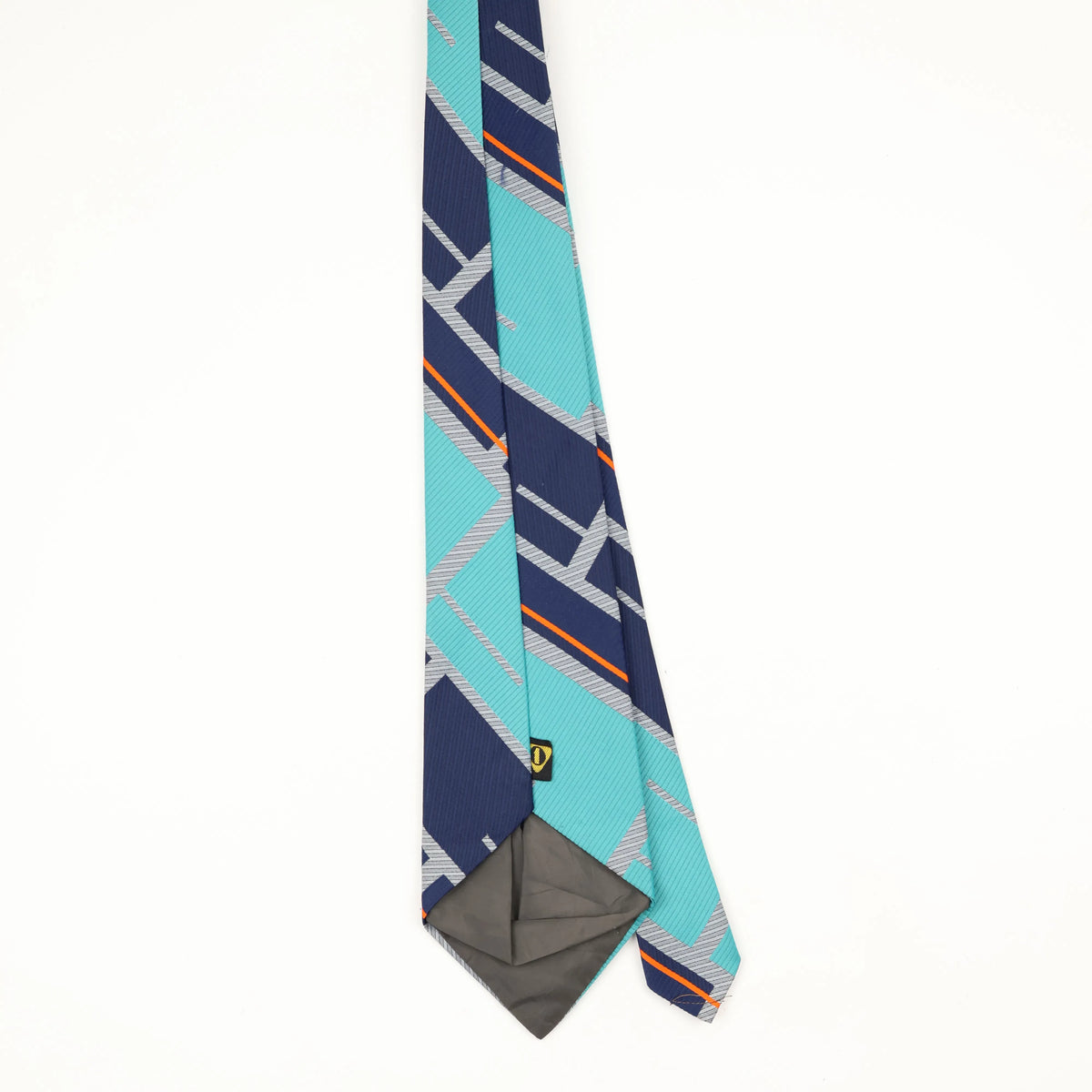 Back Back of Vintage 1970's Geometric Patterned Tie